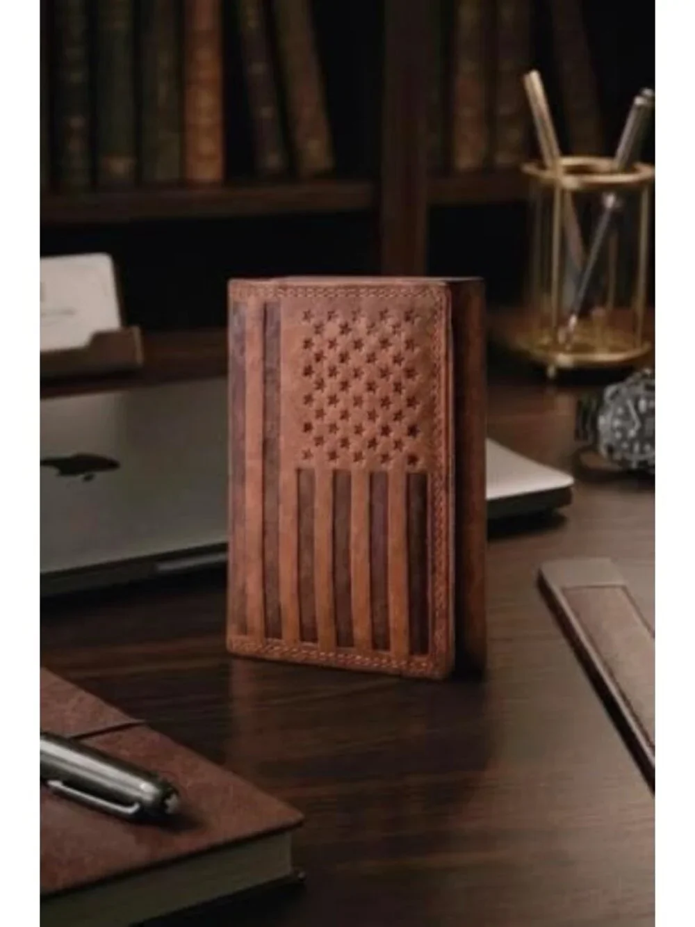 Genuine Leather Slim Trifold Wallet with ID Window & RFID Blocking | Stylish